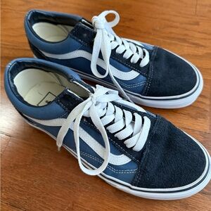 Vans Women’s Blue and White Sneakers